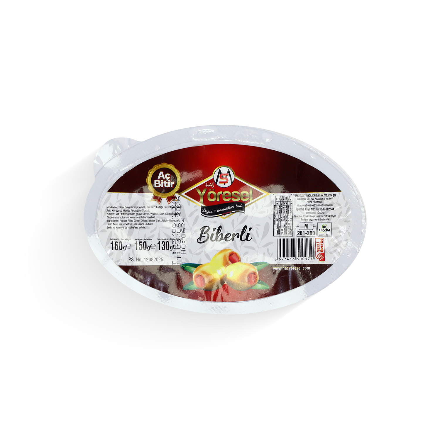 Biberli Zeytin 150g (Aç-Bitir)