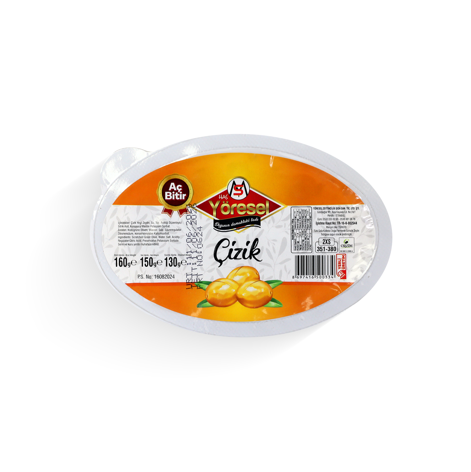 Çizik Zeytin 150g (Aç-Bitir)