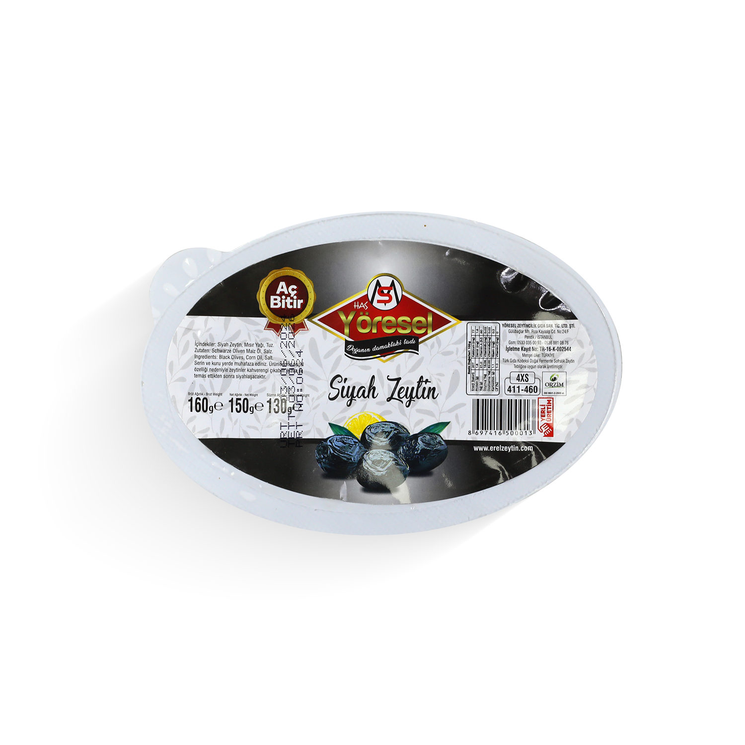 Siyah Zeytin 150g (Aç-Bitir)