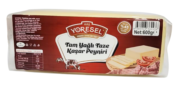 Tam Yağlı Taze Kaşar Peyniri 600gr